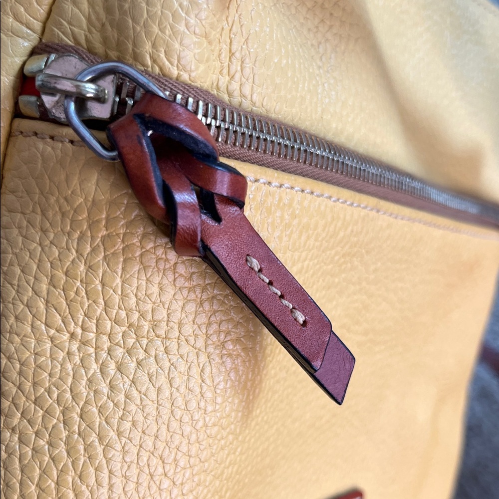 Dooney & Bourke Yellow and Brown Leather Crossbody - Picture 15 of 15